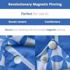 img 2 attached to 🛏️ Duvet Dotz - Magnetic Fasteners for Duvet/Comforter (Comforter Grips/Duvet Cover Clips/Magnetic Duvet Clip/Duvet Donuts) - Available as 1 Set or 4 for Full Bed Coverage