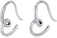 💖 bisaer love heart earrings: stunning 925 sterling silver hoops for women & girls logo