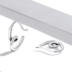 img 1 attached to 💖 BISAER Love Heart Earrings: Stunning 925 Sterling Silver Hoops for Women & Girls