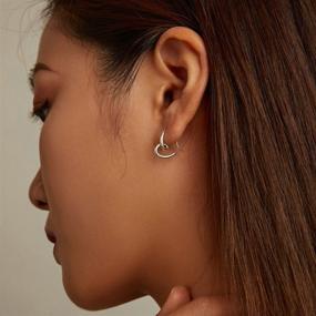 img 3 attached to 💖 BISAER Love Heart Earrings: Stunning 925 Sterling Silver Hoops for Women & Girls