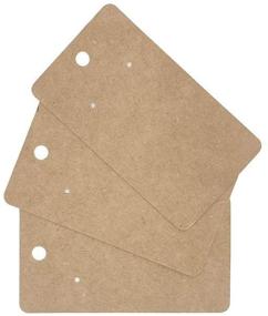 img 2 attached to 🎁 HUAPRINT Earring Card Holder 200 Pack - Brown Kraft Paper Tag for DIY Ear Studs and Earring Packaging