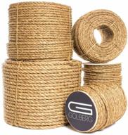 π§΅ thick heavy-duty twisted manila hemp rope - 1/4 inch x 100 feet logo