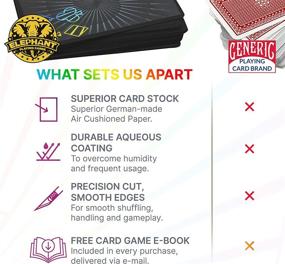 img 2 attached to 🃏 Premium Playing Cards: Deck with Free Card Game eBook, Cool Prism Gloss Ink, Great Poker Cards in Unique Bright Rainbow & Red Colors for Kids & Adults - Black Playing Cards Games