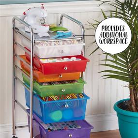 img 2 attached to 🗄️ ECR4Kids ELR-20102 6-Drawer Mobile Organizer, Various Colors