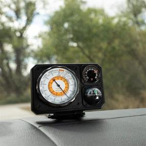 img 2 attached to Enhance Your Vehicle with the Sun Company Navigat'r 6 - A Six-Function Dashboard Instrument for Car and Truck: Altimeter, Barometer, Ball Compass, Thermometer, LED Light, Signal Mirror