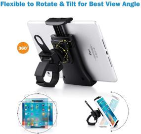 img 1 attached to 📲 Giosio Universal Treadmill Holder Stand: Versatile Bicycle Handlebar Bracket for iPhone, iPad, and More!