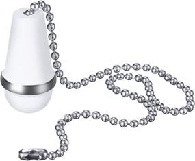 img 3 attached to 🔗 TecUnite 2-Piece Beaded Pull Chain Extension Set: 3.2mm, 3-Meter Beaded Roller Chain with 10 Matching Connectors in Silver