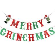 glittery grinchmas christmas decorations fireplace logo