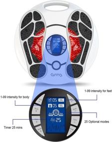 img 2 attached to 🦶 OSITO Foot Massager EMS - Foot Circulation Stimulator Machine (FSA or HSA Eligible) - TENS Unit with 4 Pads - Foot Massage for Pain Relief, Aching, Heavy Feet, and Leg Pains - Improve Circulation