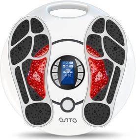 img 4 attached to 🦶 OSITO Foot Massager EMS - Foot Circulation Stimulator Machine (FSA or HSA Eligible) - TENS Unit with 4 Pads - Foot Massage for Pain Relief, Aching, Heavy Feet, and Leg Pains - Improve Circulation