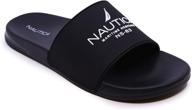 👟 nautica dolan black men's athletic slide comfort sandal - size 9, shoes and athletic gear логотип