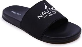 img 4 attached to 👟 Nautica Dolan Black Men's Athletic Slide Comfort Sandal - Size 9, Shoes and Athletic Gear