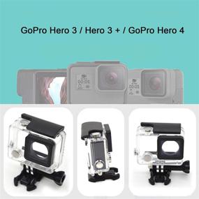 img 1 attached to 🌊 Waterproof Case Protective Housing for GoPro Hero 4, Hero 3+, Hero 3 | Underwater Photography - Water Resistant up to 147ft (45m)