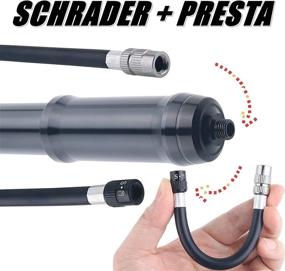 img 2 attached to 🚲 Compact Mini Bike Pump with 260psi Capacity, Presta Schrade Valves Adapter - Ultimate Cycling Accessory for MTB, Bicycle, Scooter, and More!