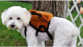 img 3 attached to 🐾 Adjustable Leash Saddlebag for Small Dogs - Cute Pet Backpack Harness Ideal for Travel, Outdoor Adventures, and Hiking