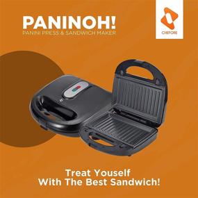 img 3 attached to Chefore 6 in 1 Panini Press Grill: Indoor Sandwich Grill with Portable and Easy-to-Clean Features - Mini Sandwich Makers with 6 Mold Plates