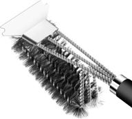 🔥 stainless steel grill brush for gas, weber, charcoal, porcelain - mcomce 18" grill brush and scraper with wire bristles logo