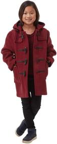 img 2 attached to 👕 Stylish and Practical Kids Classic Duffle Toggle Burgundy Boys' Clothing: Perfect for Any Occasion