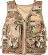 🔫 rein sport kids' all terrain tactical airsoft, paintball, combat vest - age 7-13 yrs. adjustable, flexible, lightweight, and durable for extreme play and adventuring logo