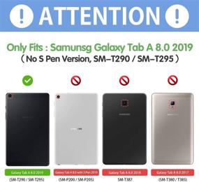 img 3 attached to 📱 Herize Rugged Heavy Duty Protective Case for Samsung Galaxy Tab A 8.0" 2019, with Screen Protector, Stand, Pencil Holder, Handle Hand Strap - Green, compatible with SM-T290/T295/T297 models