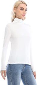 img 2 attached to Femdouce Turtleneck Lightweight Pullover Undershirts Sports & Fitness and Other Sports