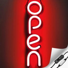 img 4 attached to 💡 Business Retail Store Fixtures & Equipment - Vertical Neon Open Sign