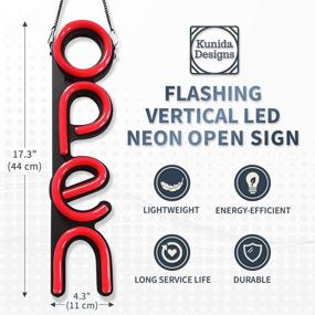 img 3 attached to 💡 Business Retail Store Fixtures & Equipment - Vertical Neon Open Sign
