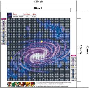 img 3 attached to 🖼️ XPCARE 6 пакетов наборов для вышивки бриллиантами «Вселенная» - Даймонт-пейнтинг 5D для декора домашней стены (Холст 12 x 12 дюймов)