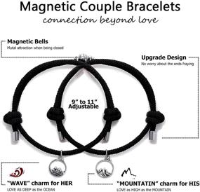 img 1 attached to Магнитные браслеты для пар: Укрепите взаимное притяжение с помощью парных браслетов для него и для нее - идеальный набор подарков для пар, лучших друзей и близких душ!