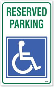img 2 attached to Handicap Parking Sign Protected Waterproof