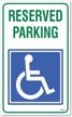 handicap parking sign protected waterproof logo