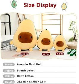 img 1 attached to Adorable VickyPOP Avocado Plush Toy: Perfect Gift for Boys and Girls, 9.8 inches