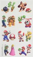 🎉 amscan super mario brothers birthday party temporary tattoo favors - multicolor (two-pack) - 2 x 1 3/4 | buy now! logo