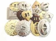 🔒 conchos assortment pack - variety of different sizes, slotted - 50 pieces logo