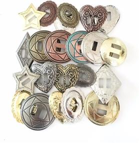 img 1 attached to 🔒 Conchos Assortment Pack - Variety of Different Sizes, Slotted - 50 Pieces