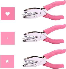 img 4 attached to School Supplies Paper Punch Set - Pack of 3, 6.2 Inch Long, Heart Shape and Star Shape (1/4 Inch Diameter) & Circle Shape (1/16 Inch Diameter), Handheld Single Hole Puncher for Paper, 1 Hole Punch Paper Punchers (Heart, Star, Small Circle)