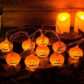 img 2 attached to 🎃 Halloween String Lights: Vibrant LED Pumpkin Lights for Festive Indoor and Outdoor Décor