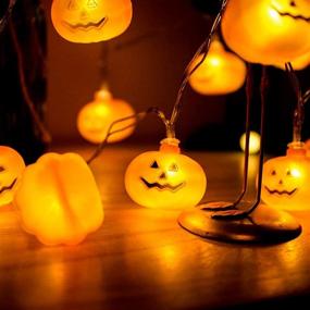 img 1 attached to 🎃 Halloween String Lights: Vibrant LED Pumpkin Lights for Festive Indoor and Outdoor Décor