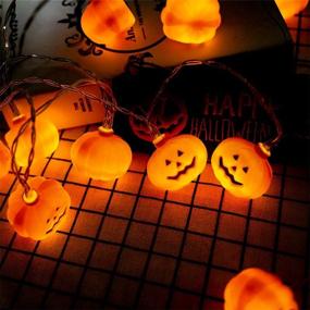 img 3 attached to 🎃 Halloween String Lights: Vibrant LED Pumpkin Lights for Festive Indoor and Outdoor Décor