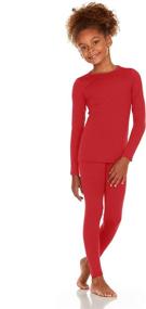img 4 attached to 🔥 Stay Warm and Stylish with Thermajane Girls' Fleece Thermal Underwear in Active Girls' Clothing