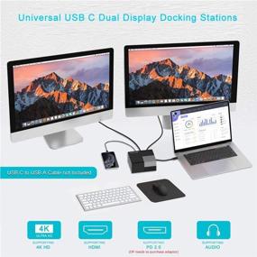 img 2 attached to 🔌 WAVLINK USB C Docking Station with Dual HDMI Display - 4K or Dual 1080p, 65W PD Charging Dock for Type-C Laptop - 4xUSB, Gigabit Ethernet, Audio - More Efficient Home