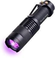 🔦 uv ultraviolet blacklight penlight flashlight torch for pet urine detection + bed bug, fluorescent, ac leak, resin curing - handheld detector (1 pack) logo