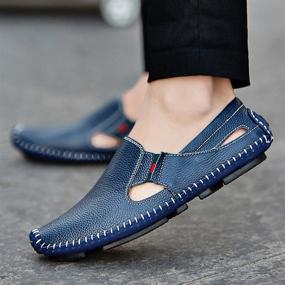 img 1 attached to 👞 NSLFS8503 Driving Leather Fashion Men's Shoes and Loafers: Noblespirit's Stylish Slip-On Collection