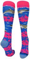 🐬 madsportsstuff happy dolphins over-the-calf athletic socks logo