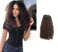 π jerry curly hair extensions 3c 4a for black women - reahair 8a grade long thick 100% brazilian african american hair extensions - triple wefts soft blend #1b/4 color 20inch logo