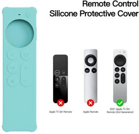 img 3 attached to AWINNER Case Compatible For 2021 Apple TV Siri Remote (2Nd Generation) - Lightweight [Anti Slip] Shock Proof Silicone Cover Compatible For 2021 Apple TV 4K And Apple TV HD (Cyan)