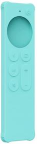 img 4 attached to AWINNER Case Compatible For 2021 Apple TV Siri Remote (2Nd Generation) - Lightweight [Anti Slip] Shock Proof Silicone Cover Compatible For 2021 Apple TV 4K And Apple TV HD (Cyan)