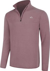 img 4 attached to 🔥 Stay Warm and Stylish with Willit Men's Fleece Pullover Quarter Zip Sweaters – The Ultimate Cold Weather Thermal Shirt Jacket Lightweight!