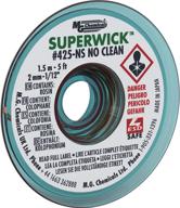 🪄 mg chemicals 425-ns #3 no clean super wick desoldering braid, 0.075&#34; x 5&#39;, green logo