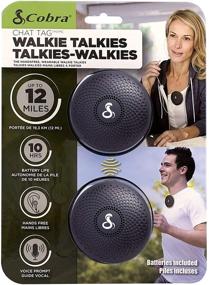 img 2 attached to Cobra ACT120B Chat Tag Curve Wearable Walkie Talkies: Push to Talk, Rechargeable (2 Pack)